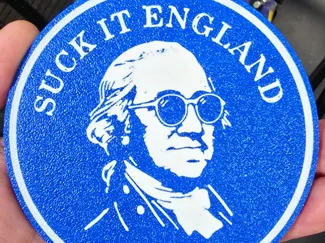 Suck It England 1776 Coaster Sign 4th of July USA
