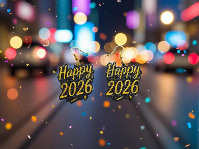 Happy 2026 v2 earrings