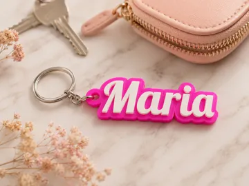 Soporte: Porta-Chaves Maria Personalizado 3D em Duas Cores — vista de referencia 5