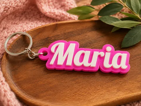 Soporte: Porta-Chaves Maria Personalizado 3D em Duas Cores — referencia de MakerWorld