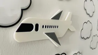 plane 2D wall art kid