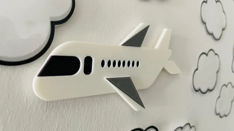 plane 2D wall art kid
