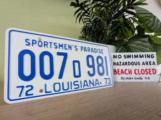 JAWS 1972 Louisiana "Tiger Shark" Plate