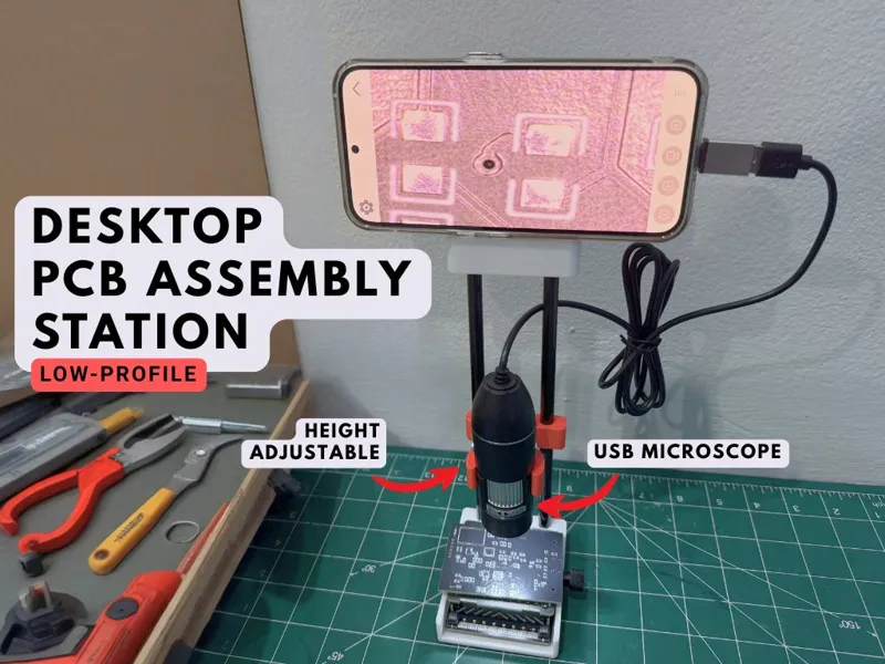 Desktop PCB Assembly Station (Low-Profile)