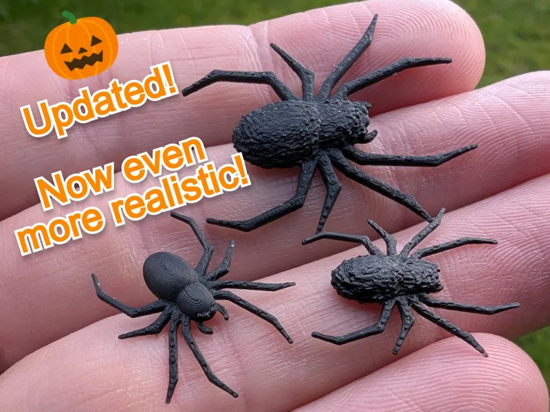 Realistic looking spiders (V2 fuzzy or smooth)