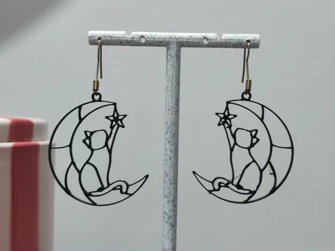 Pendientes: Aretes Azares de Luna — referencia de MakerWorld