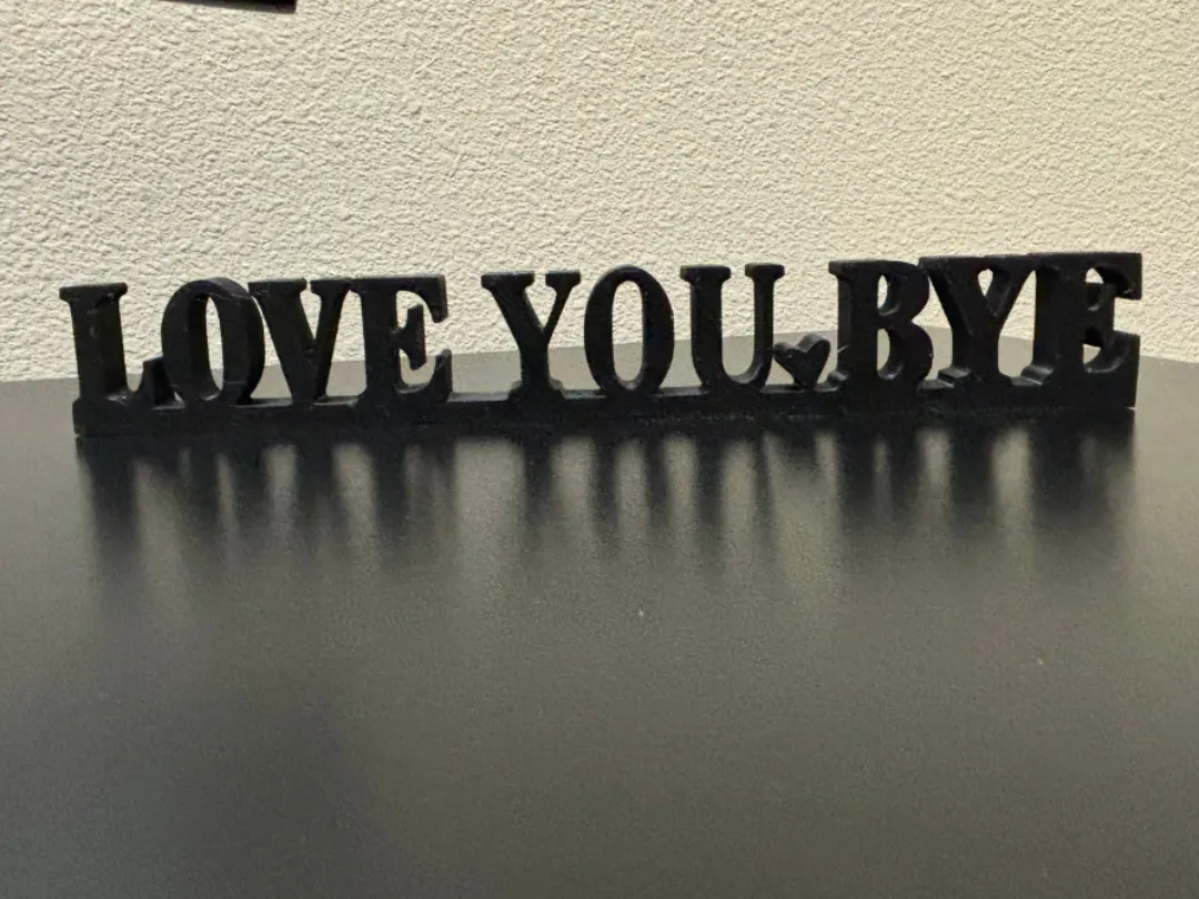 Love You Bye - Wall Art - Free 3D Print Model - MakerWorld