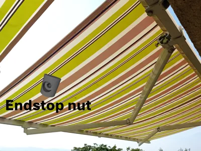 Sunshade canvas end-stop replacement