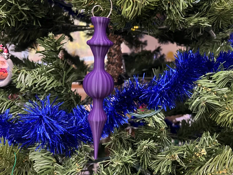 Retro1950s tree geometric Spike Ornament