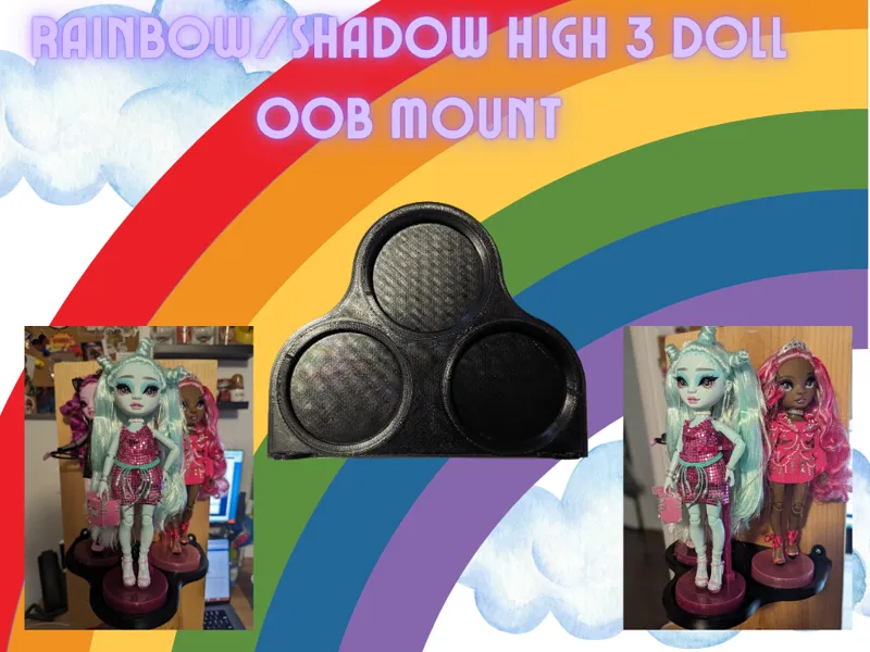 Rainbow/Shadow High Doll 3 OOB Doll Wall Mount