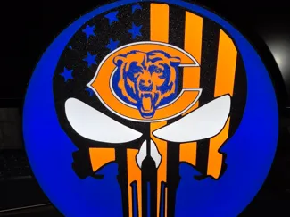 Chicago Bears Punisher Skull Lightbox
