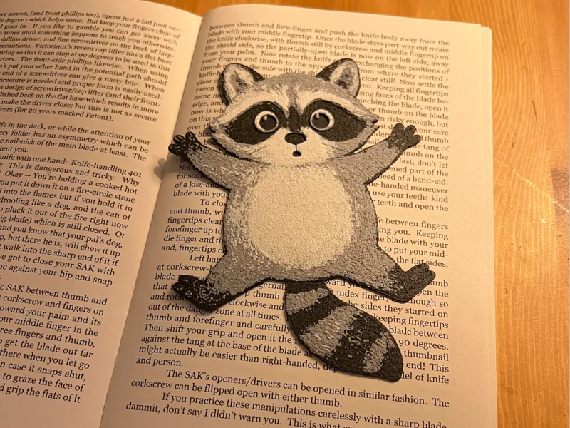 Baby Raccoon Bookmark