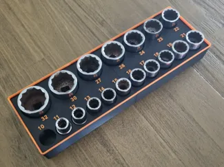 Gridfinity 1/2" Socket holder metric