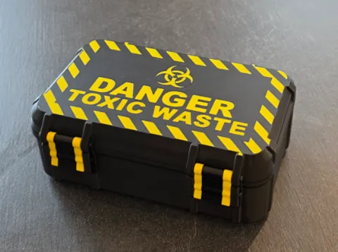 Caja o estuche: DANGER TOXIC WASTE Rugged Box — referencia de MakerWorld