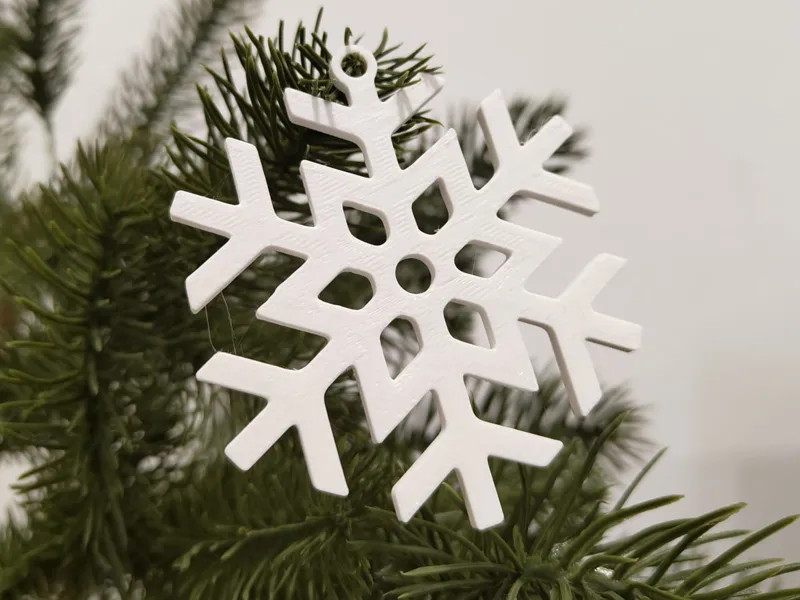Snowflake 6 Tree Decor/Keychain