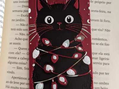 Christmas Cat Bookmark Hueforge