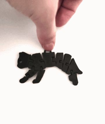 Flexi Cute Cat Keychain Fidget Toy