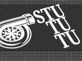turbo license plate 