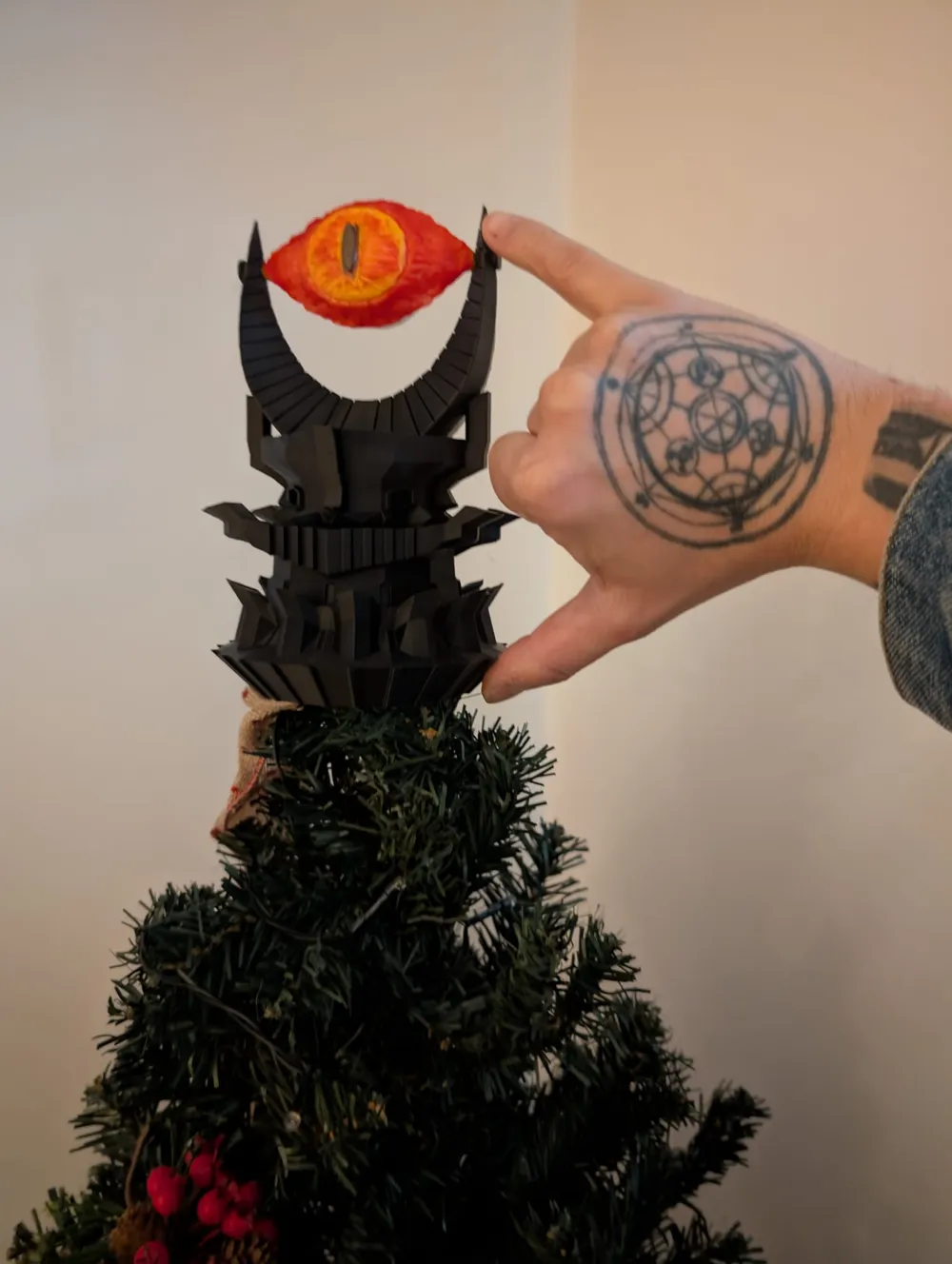 Sorpresa decorativa para ojos, adorno coleccionable hecho a mano, adorno para árbol de Navidad