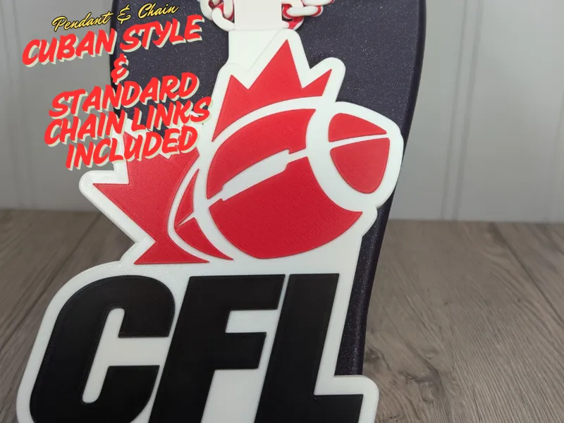 CFL Logo Oversized Pendant and Chain