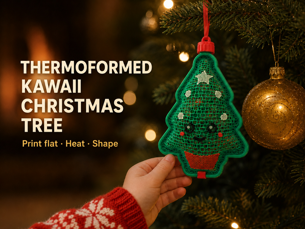 Thermoformed Kawaii Christmas Tree - 1