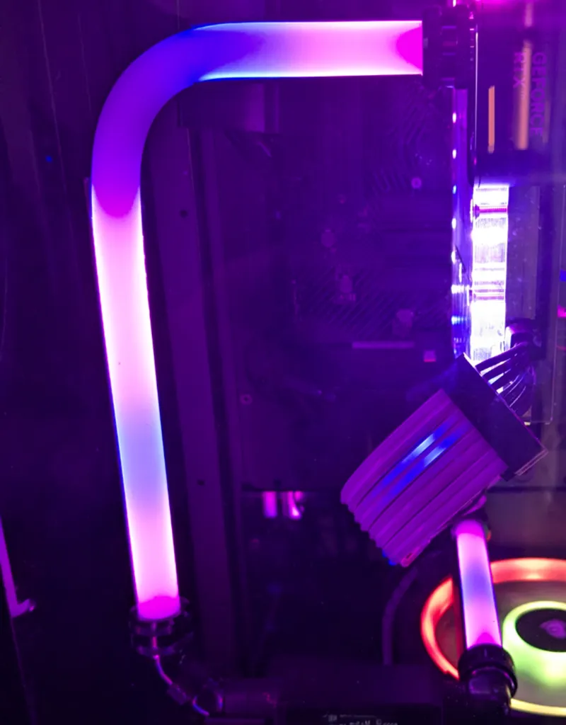 LED strip holder for 16mm OD watercooling tubing 