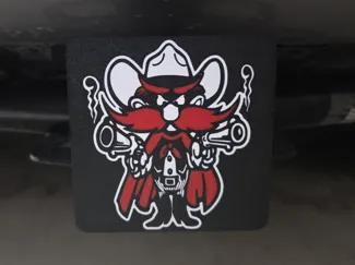 Raider Red Texas Tech Trailer Hitch Cover