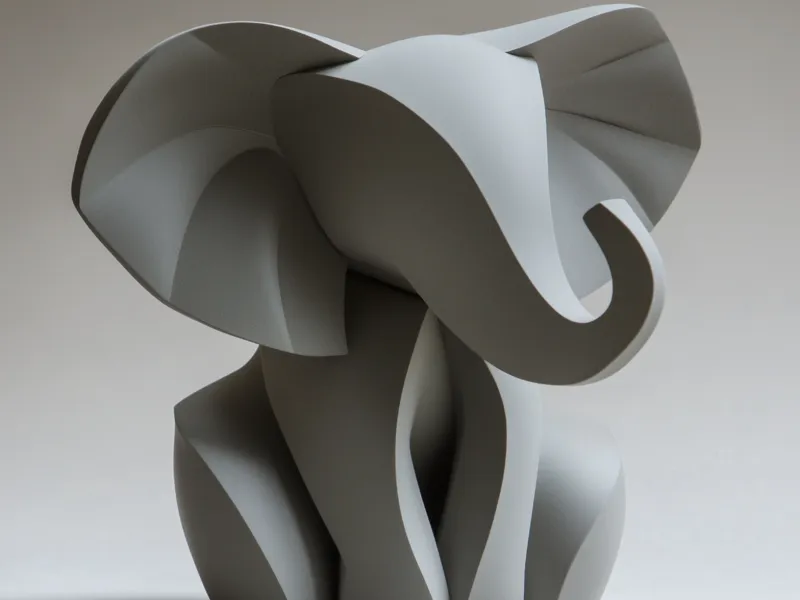 Minimalist Elephant Sculpture- Modern Accent Piece