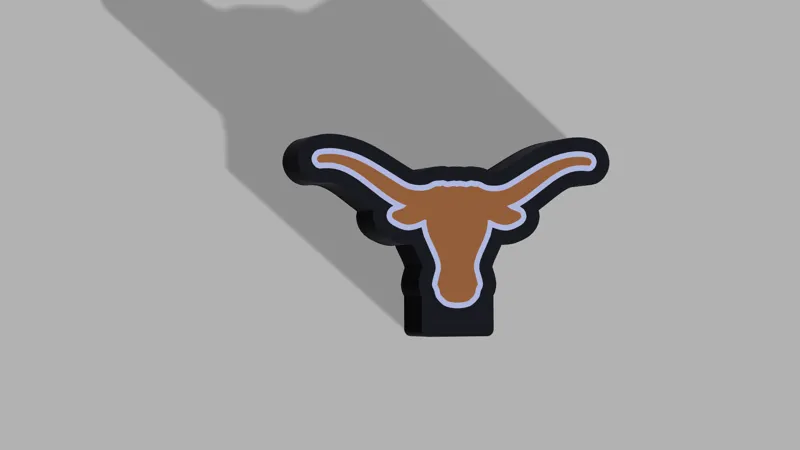 Texas Longhorns Light Box Lamp LED Sign With Stand