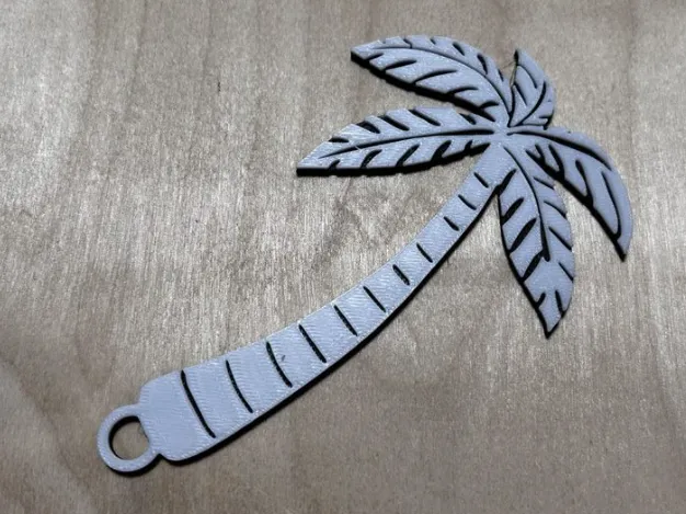 Two color Palm tree keychain - no AMS req
