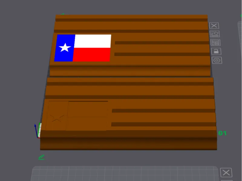 Texas Flag Challenge Coin Holder