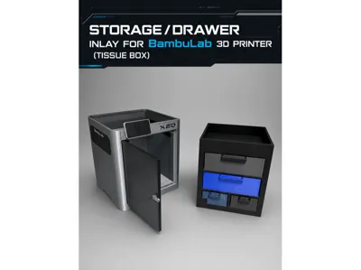 Drawer Storage Organizer Inlay for Tissue Box