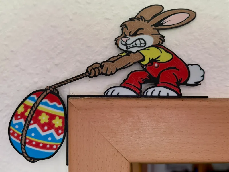 Türrahmen - Hase vs. Ei Dekoration