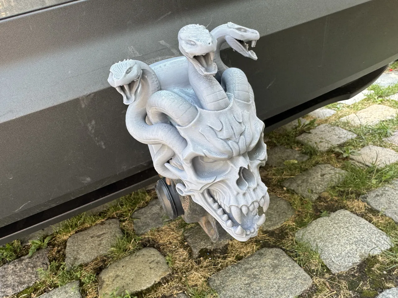 Medusa Snake Skull Tow Hitch Cover view 2