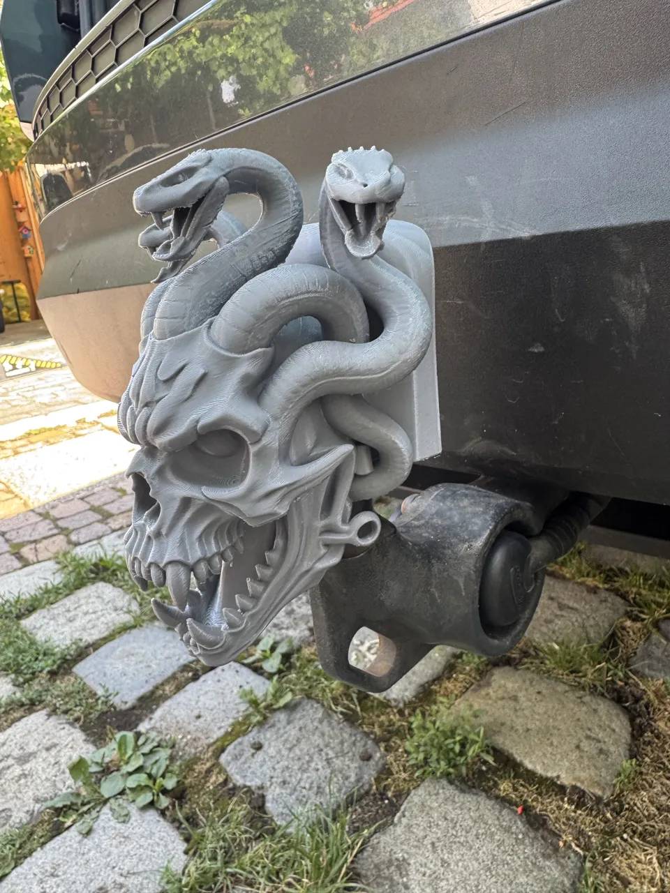 Medusa Snake Skull Tow Hitch Cover view 4