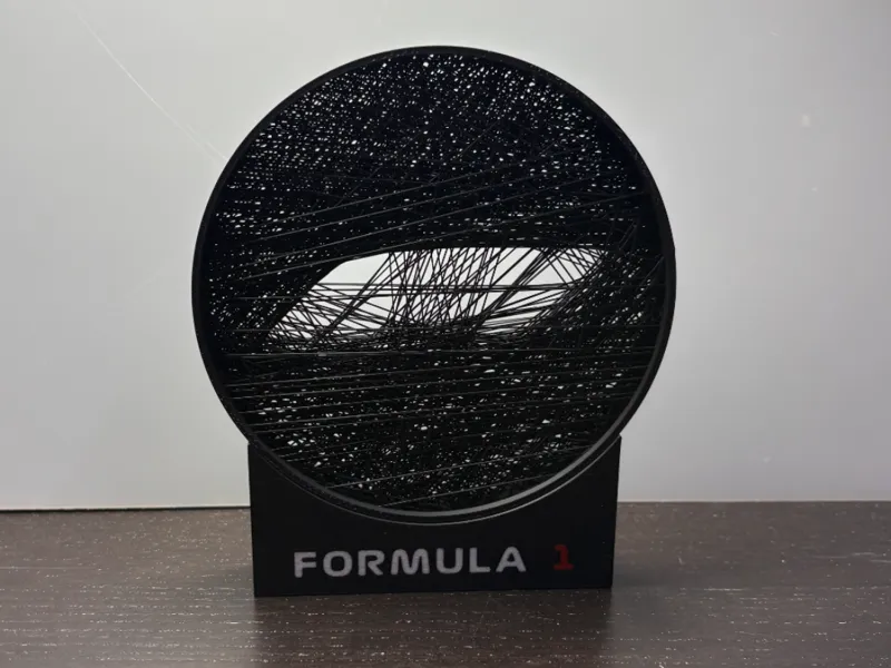 Formula 1 String Art with base