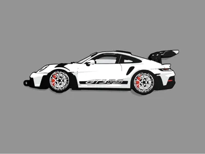 porshe 911 gt3 rs keychain