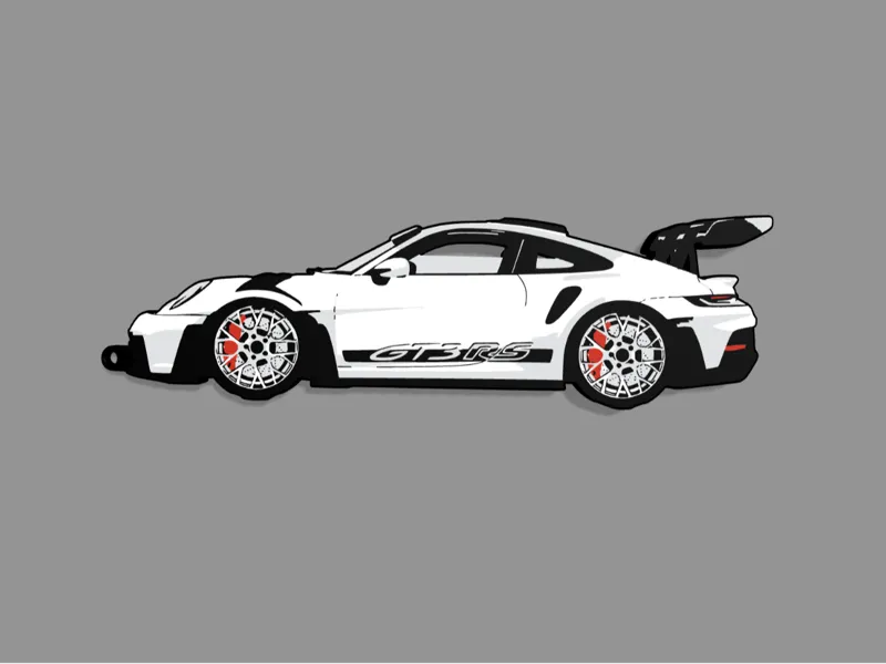 porshe 911 gt3 rs keychain