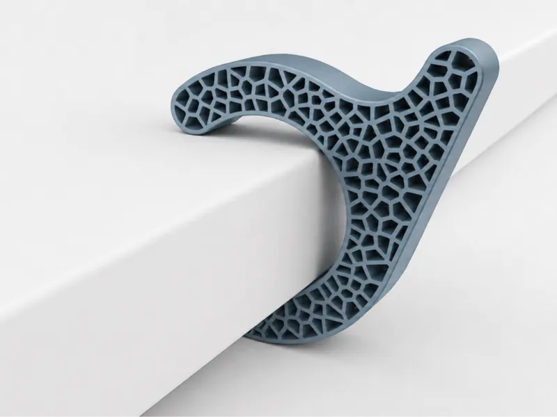 桌邊掛勾 Voronoi 紋理支狀結構＿Desk Hook Voronoi Structure