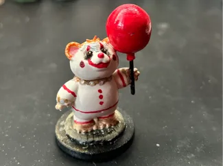 Penny the bear with a balloon
