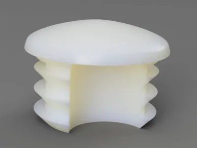 Round cap for garden furniture