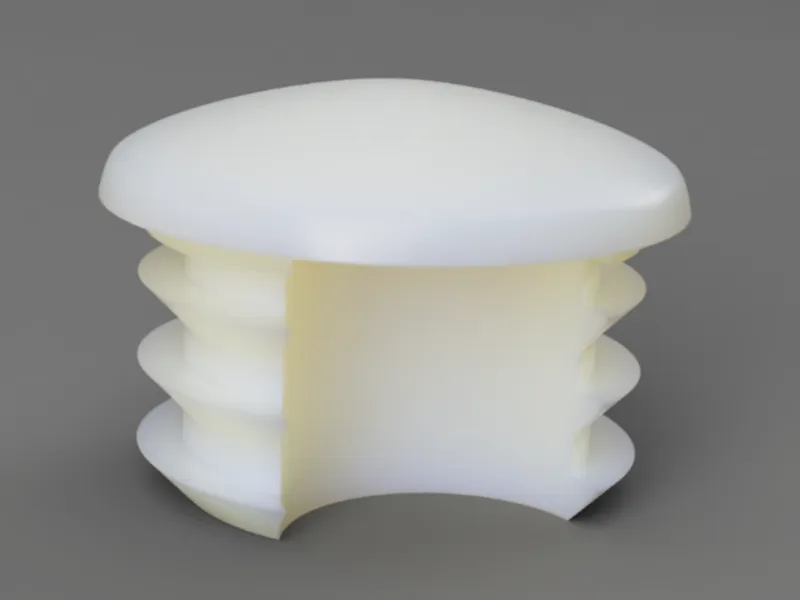 Round cap for garden furniture