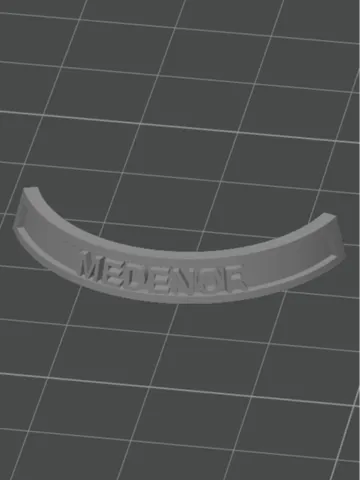 Dije o accesorio de collar: Parametric Name Plate for Round Bases (25–60 mm) — vista de referencia 2