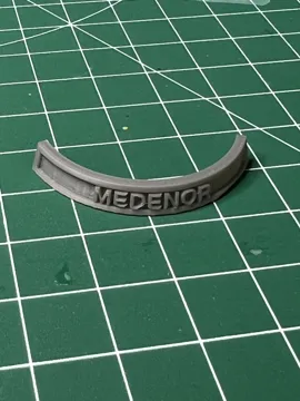 Dije o accesorio de collar: Parametric Name Plate for Round Bases (25–60 mm) — vista de referencia 4
