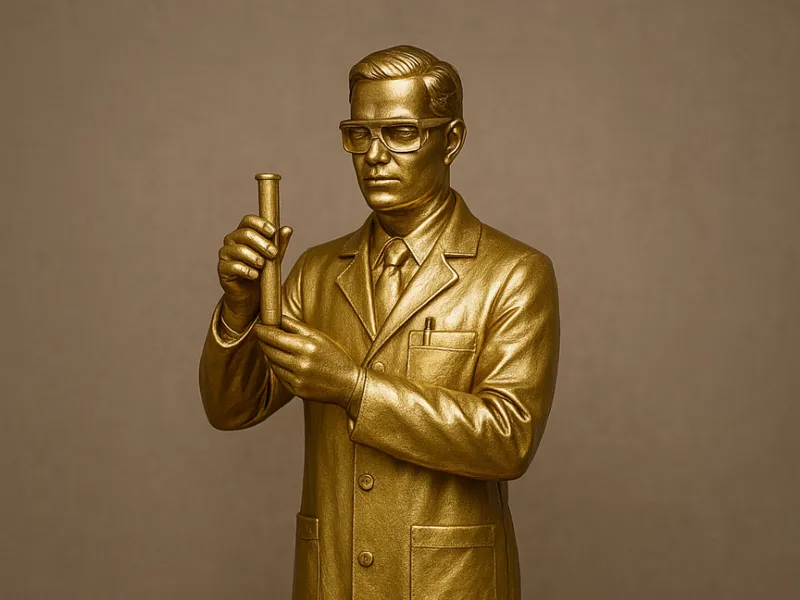 Oscar statuette scientist