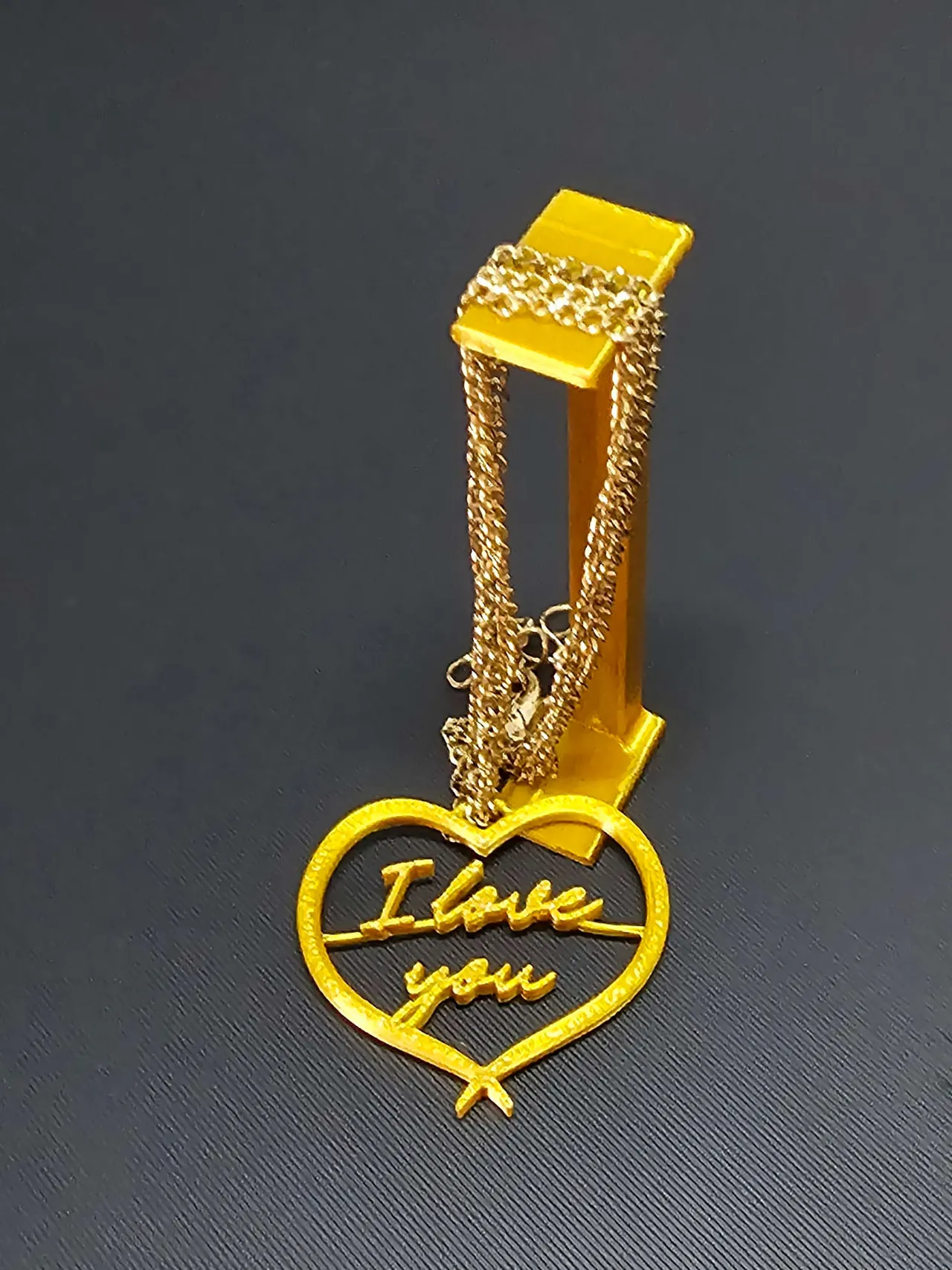 I love you heart pendant for a necklace or earring view 2