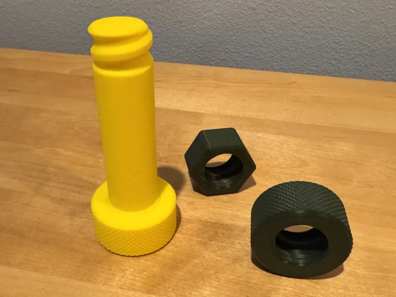 Printable Squat Rack Hardware - 3x3" with 1" Holes