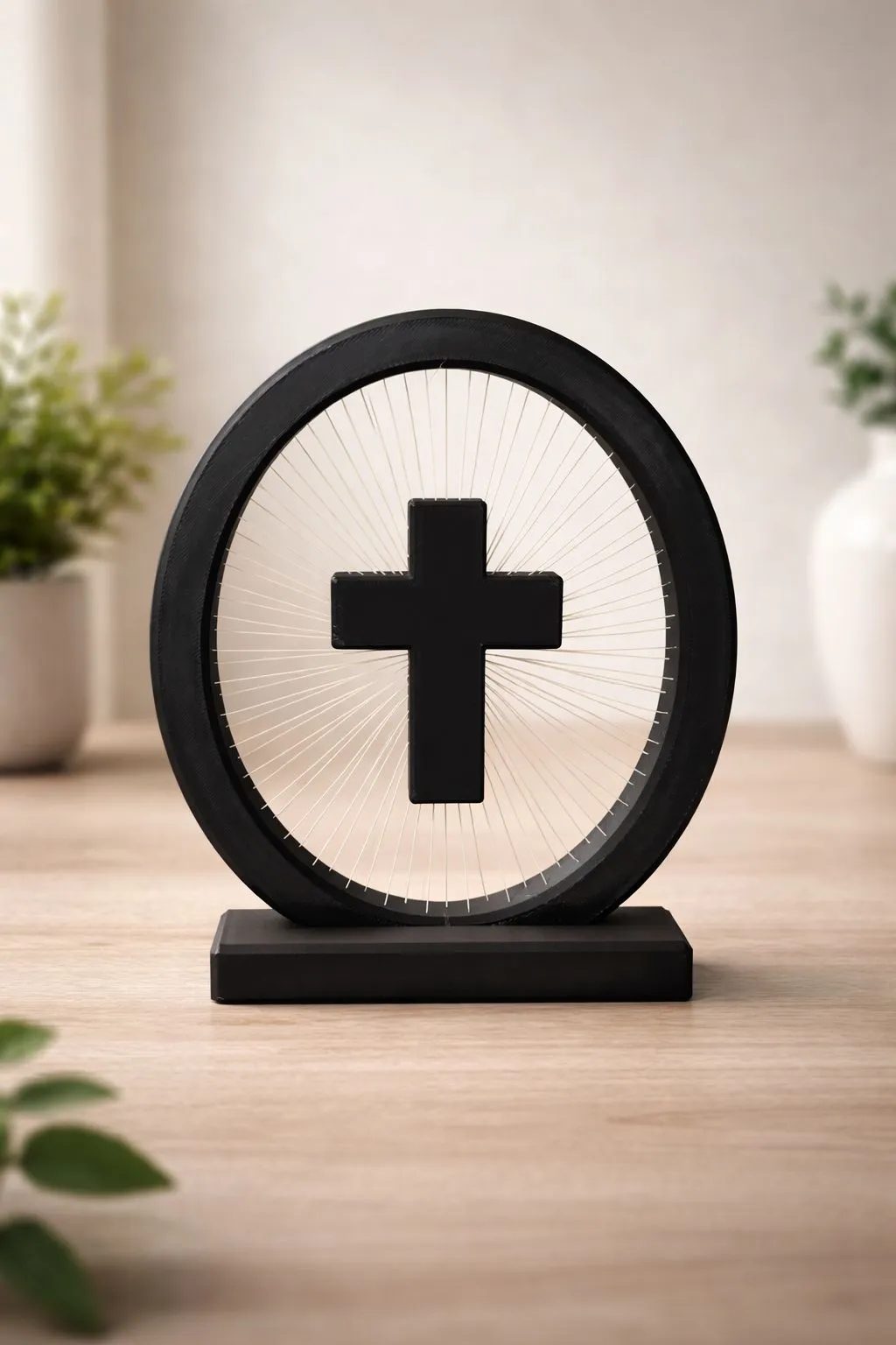 String Art Kreuz – moderne Deko mit Fadeneffekt view 3