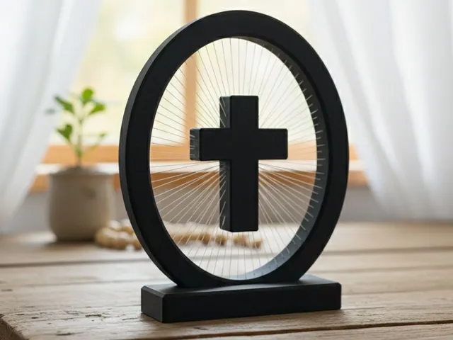 String Art Kreuz – moderne Deko mit Fadeneffekt