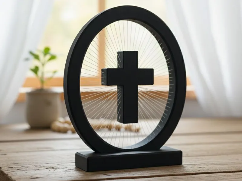 String Art Kreuz – moderne Deko mit Fadeneffekt